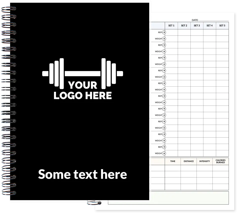 A photo of our personalised personal trainer client log books