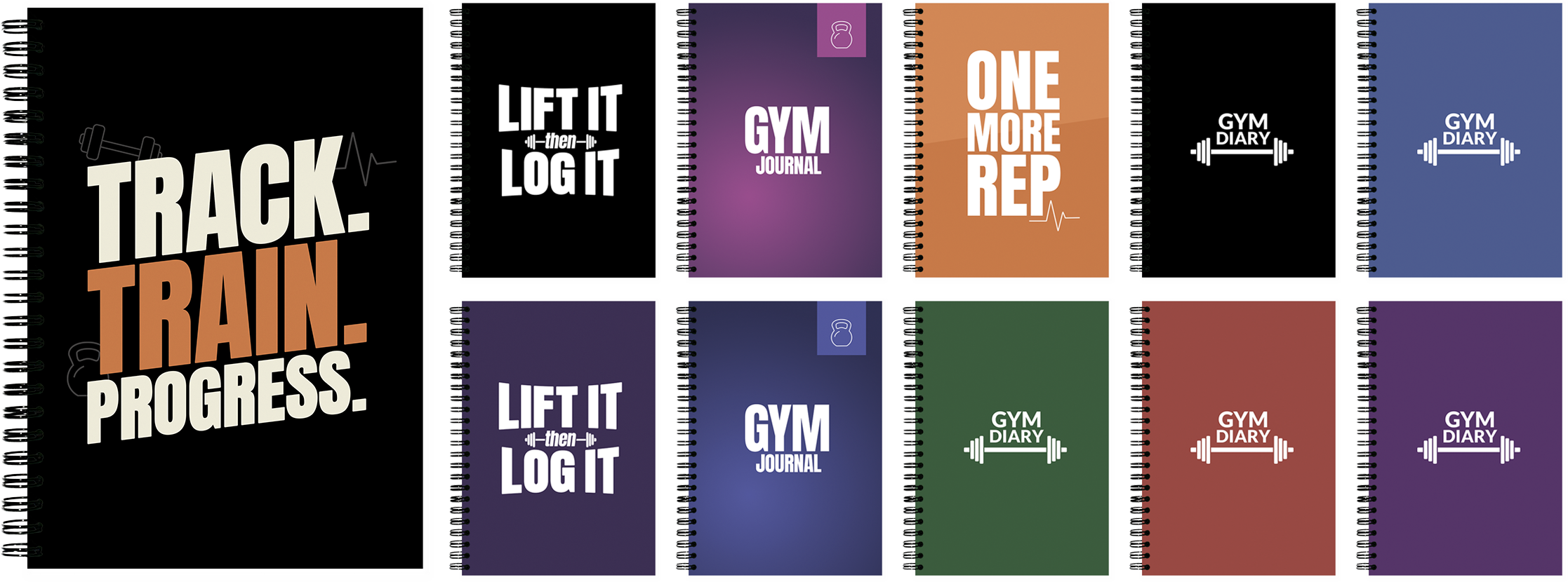 Bulk buy gym diaries for personal trainers and gyms - cover options